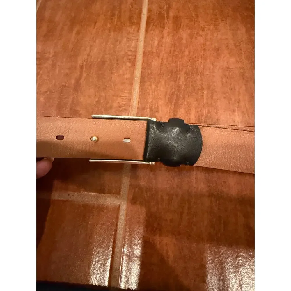 Saks Fifth Avenue Black Italian Leather Belt Size 34